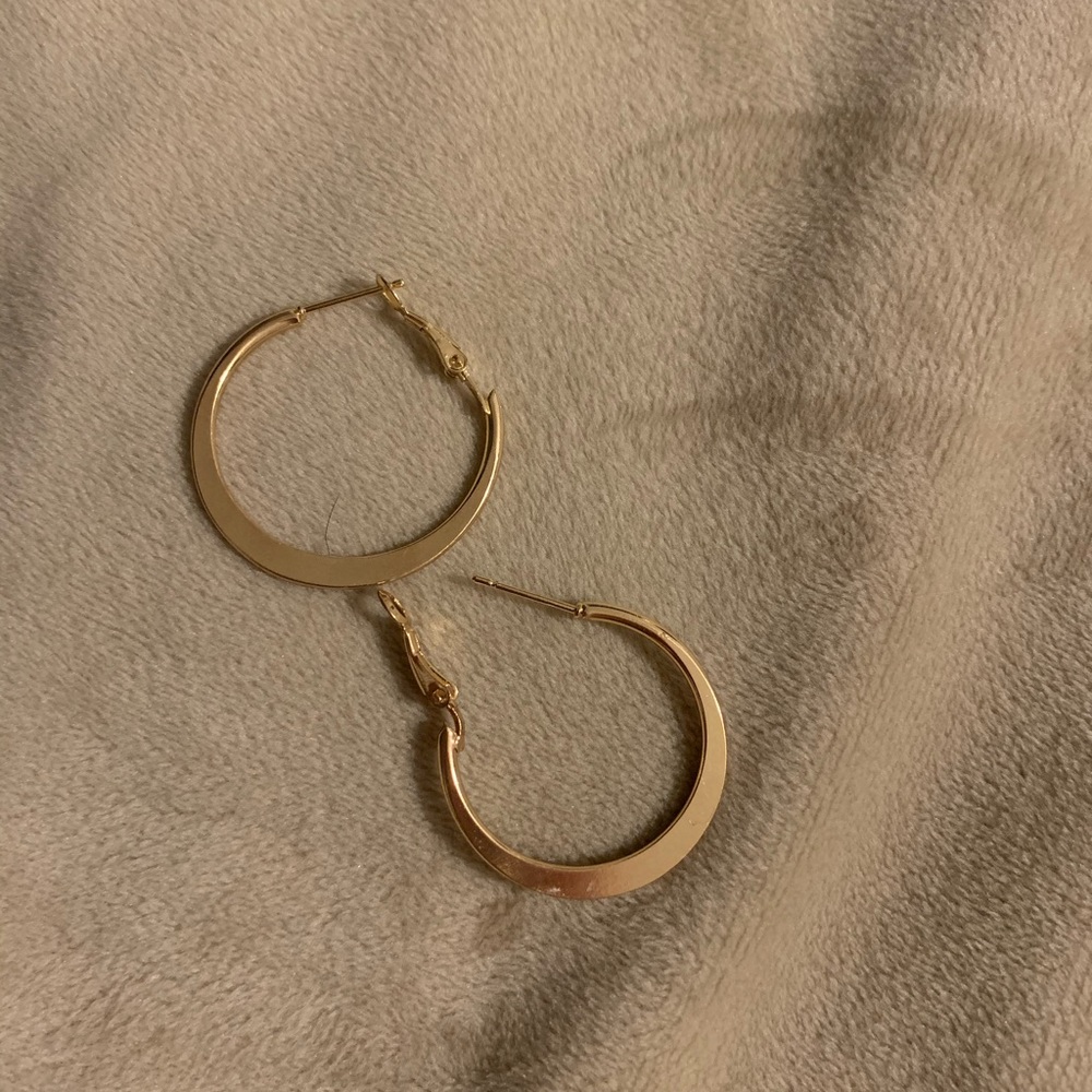 Gold hoop earrings